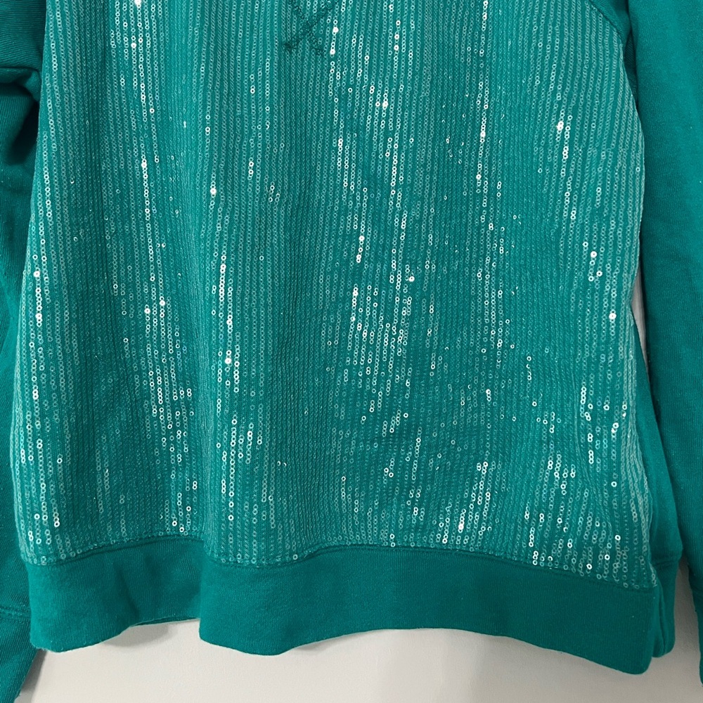 Xhilaration Teal Sequin Top - Picture 3 of 5